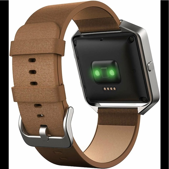Fitbit Blaze Genuine Leather Accessory Band and Stainless Steel Frame S/P - Picture 6 of 9
